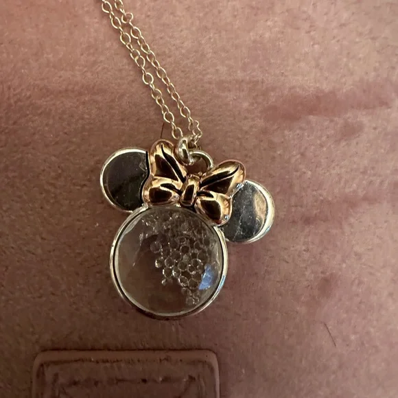 Disney Minnie Mouse Gold Pendant Necklace - Picture 2 of 2